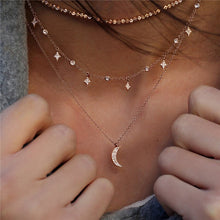 Load image into Gallery viewer, Boho Multi-element Crystal Necklaces For Women Fashion Gold Necklace Vintage Multiple Layers Pendant Necklace Jewelry Gift
