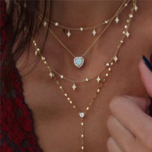 Load image into Gallery viewer, Boho Multi-element Crystal Necklaces For Women Fashion Gold Necklace Vintage Multiple Layers Pendant Necklace Jewelry Gift

