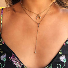 Load image into Gallery viewer, Boho Multi-element Crystal Necklaces For Women Fashion Gold Necklace Vintage Multiple Layers Pendant Necklace Jewelry Gift
