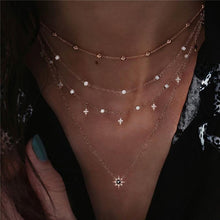 Load image into Gallery viewer, Boho Multi-element Crystal Necklaces For Women Fashion Gold Necklace Vintage Multiple Layers Pendant Necklace Jewelry Gift
