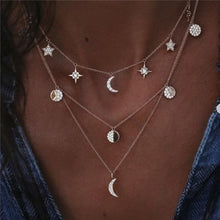 Load image into Gallery viewer, Boho Multi-element Crystal Necklaces For Women Fashion Gold Necklace Vintage Multiple Layers Pendant Necklace Jewelry Gift
