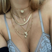 Load image into Gallery viewer, Boho Multi-element Crystal Necklaces For Women Fashion Gold Necklace Vintage Multiple Layers Pendant Necklace Jewelry Gift
