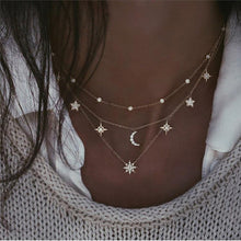 Load image into Gallery viewer, Boho Multi-element Crystal Necklaces For Women Fashion Gold Necklace Vintage Multiple Layers Pendant Necklace Jewelry Gift
