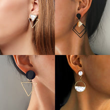 Cargar imagen en el visor de la galería, New Fashion Round Dangle Drop Korean Earrings For Women | Geometric Round Heart Gold Earring 2020
