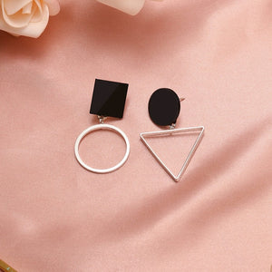 New Fashion Round Dangle Drop Korean Earrings For Women | Geometric Round Heart Gold Earring 2020