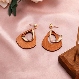 New Fashion Round Dangle Drop Korean Earrings For Women | Geometric Round Heart Gold Earring 2020