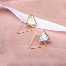 Load image into Gallery viewer, New Fashion Round Dangle Drop Korean Earrings For Women | Geometric Round Heart Gold Earring 2020
