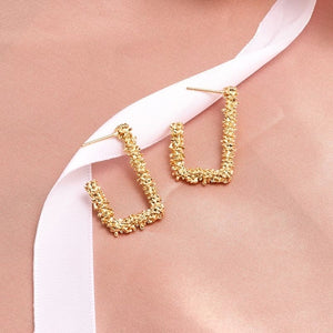 New Fashion Round Dangle Drop Korean Earrings For Women | Geometric Round Heart Gold Earring 2020