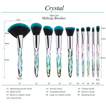 Cargar imagen en el visor de la galería, Crystal Makeup Brushes Set
