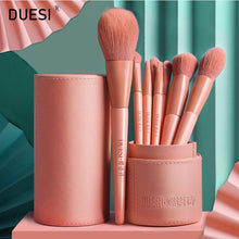 Lataa kuva Galleria-katseluun, DUESI 7pcs/8pcs/Barrel Makeup Brushes Set Blush Powder Eye Shadow Eyebrow Blending Lip Beauty Synthetic Foundation Brush Tools
