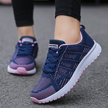 Indlæs billede til gallerivisning Women Casual Shoes Fashion Breathable Walking Mesh Flat Shoes Sneakers Women 2020 Gym Vulcanized Shoes White Female Footwear
