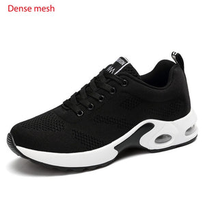 Women Lightweight Sneakers Air Cushion Ladies Trainers Basket Tenis Casual White Platform Flat Sneakers Breathable Mesh Comfort