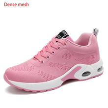 Indlæs billede til gallerivisning Women Lightweight Sneakers Air Cushion Ladies Trainers Basket Tenis Casual White Platform Flat Sneakers Breathable Mesh Comfort
