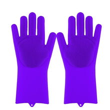 Ladda upp bild till gallerivisning, Magic Silicone Dishwashing Scrubber | Sponge Rubber Scrub Gloves Kitchen Cleaning
