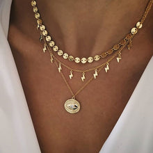 Load image into Gallery viewer, Boho Multi-element Crystal Necklaces For Women Fashion Gold Necklace Vintage Multiple Layers Pendant Necklace Jewelry Gift

