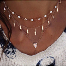 Load image into Gallery viewer, Boho Multi-element Crystal Necklaces For Women Fashion Gold Necklace Vintage Multiple Layers Pendant Necklace Jewelry Gift
