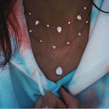 Load image into Gallery viewer, Boho Multi-element Crystal Necklaces For Women Fashion Gold Necklace Vintage Multiple Layers Pendant Necklace Jewelry Gift
