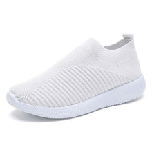 Indlæs billede til gallerivisning Women Shoes Plus Size Sneakers Women Breathable Mesh Sports Shoes Female Slip On Platform Sneakers White Knit Sock Shoes Casual
