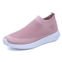 Carica l&#39;immagine nel visualizzatore di Gallery, Women Shoes Plus Size Sneakers Women Breathable Mesh Sports Shoes Female Slip On Platform Sneakers White Knit Sock Shoes Casual
