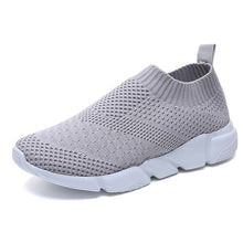 Indlæs billede til gallerivisning Women Shoes Plus Size Sneakers Women Breathable Mesh Sports Shoes Female Slip On Platform Sneakers White Knit Sock Shoes Casual
