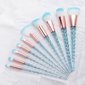 Unicorn Crystal Handle Foundation Brushes