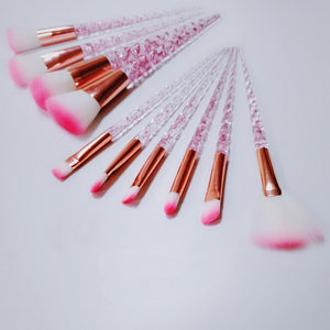 Unicorn Crystal Handle Foundation Brushes