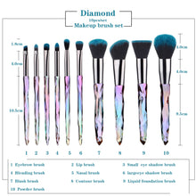 Load image into Gallery viewer, Crystal Makeup Brush Set
