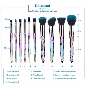 Crystal Makeup Brush Set